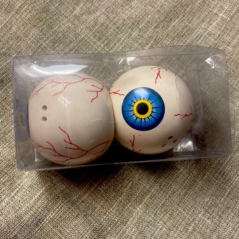 Halloween eyeball salt and pepper shakers
